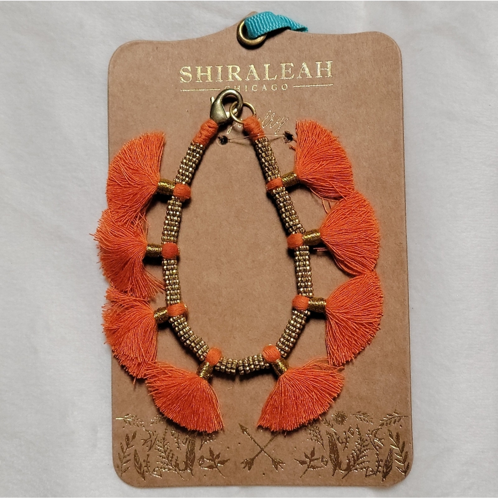 Nwt Shiraleah Sun Orange Fringe Tassel Bracelet